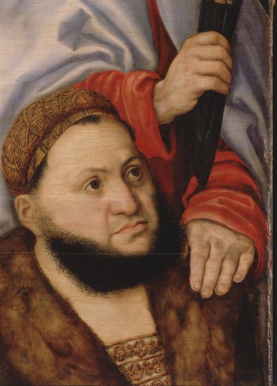 Altaarstuk van de Maagd, of zogenaamd Prinsenaltaarstuk [linkervleugel] door Lucas Cranach the Elder