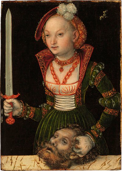 Judith met het hoofd van Holofernes door Lucas Cranach the Elder