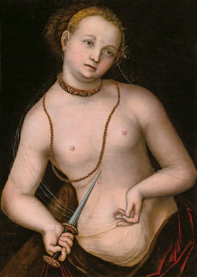 Lucretia door Lucas Cranach the Elder