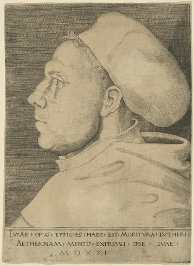 Luther als Augustijner Broeder, met Kap door Lucas Cranach the Elder