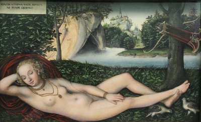 Nimf bij de bron door Lucas Cranach the Elder