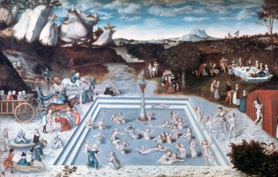 De fontein van de jeugd, 1546 door Lucas Cranach the Elder