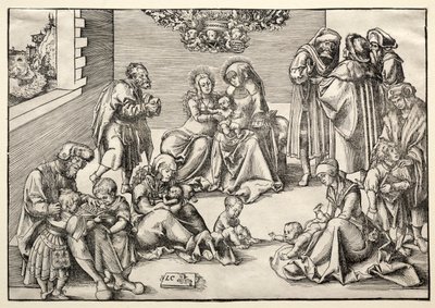 De Heilige Familie en Verwanten door Lucas Cranach the Elder