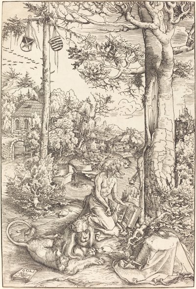 De boetedoening van Sint Hiëronymus door Lucas Cranach the Elder
