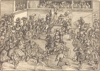 Het Tweede Toernooi met het Wandtapijt van Samson en de Leeuw door Lucas Cranach the Elder