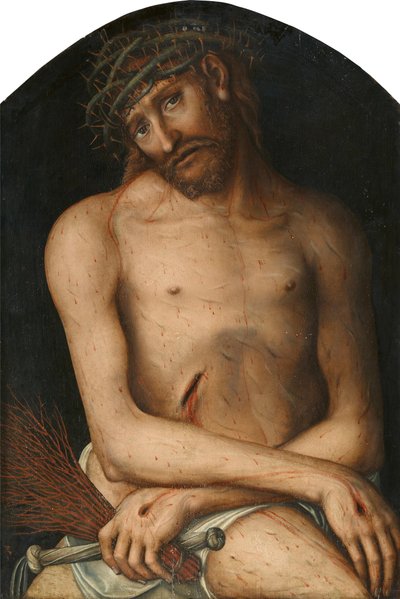 Duits: Christus als Schmerzensmann Christus als Man van Smarten door Lucas Cranach the Elder and workshop