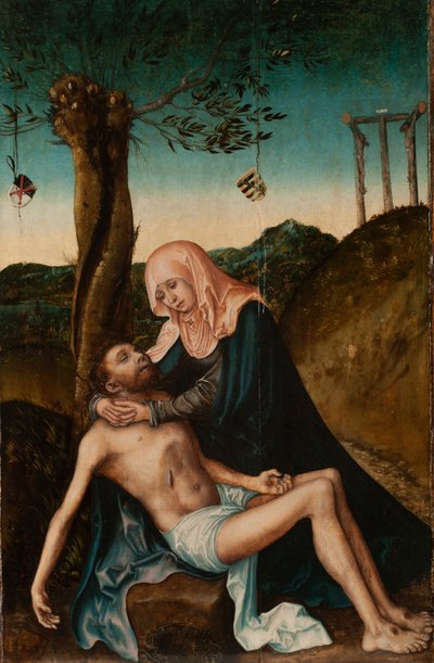 Slowaaks: Pieta Pieta onder het kruis door Lucas Cranach the Elder and workshop