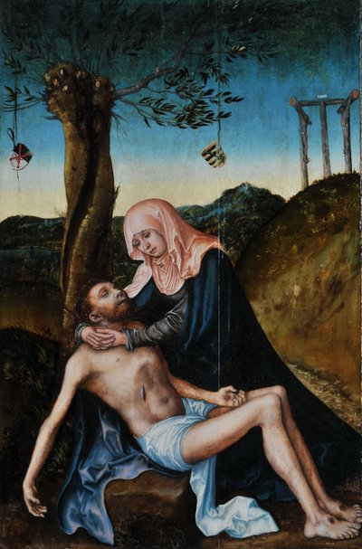 Slowaaks: Pieta Pieta onder het kruis door Lucas Cranach the Elder and workshop