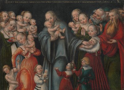 Christus Zegent de Kinderen door Lucas Cranach the Younger