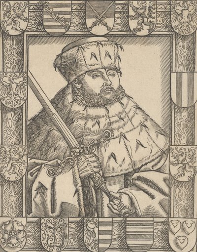 Kopie van Johan Frederik de Grootmoedige, in keurvorstelijke gewaden door Lucas Cranach the Younger  