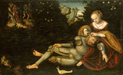Simson en Delila door Lucas Cranach the Younger