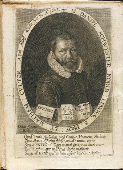 Portret van Daniel Schwenter 1585-1636 door Lucas Kilian