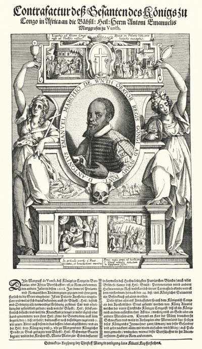 Postuum portret van de Ambassadeur van de Koning van Congo bij de Paus door Lucas Kilian
