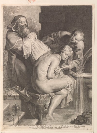 Suzanna en de ouderlingen door Lucas Vorsterman (I)