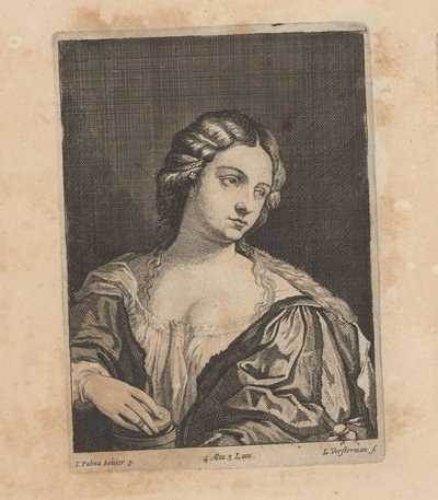 Portret van een jonge vrouw (Violante) door Lucas Vorsterman (II)