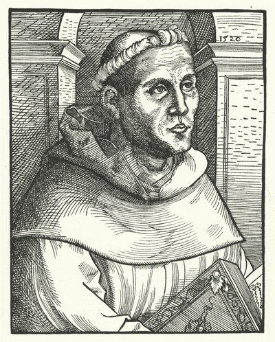 Maarten Luther als augustijner monnik door Lucas the Elder (after) Cranach