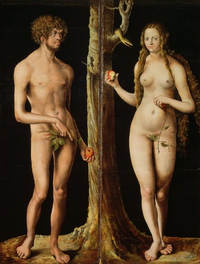 Adam en Eva, c.1508-10 door Lucas the Elder Cranach
