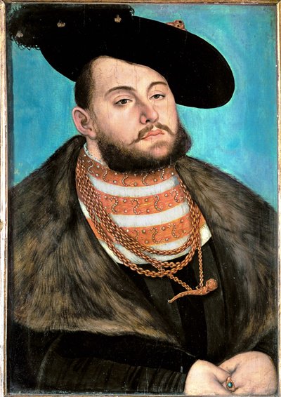Johann Friedrich de Schitterende Keurvorst van Saksen ... door Lucas the Elder Cranach