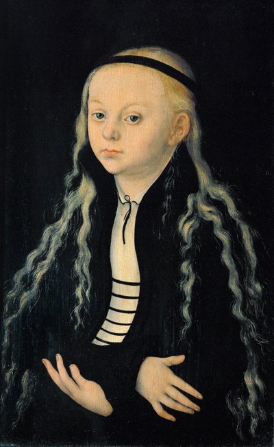 Magdalena Luther, dochter van hervormer Martin Luther ... door Lucas the Elder Cranach