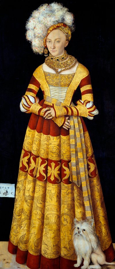 Portret van Catharina van Mecklenburg (1487-1561) door Lucas the Elder Cranach