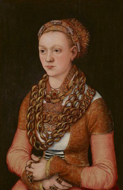 Portret van Anna Buchner, geboren Lindacker, ca. 1520 door Lucas the Elder Cranach