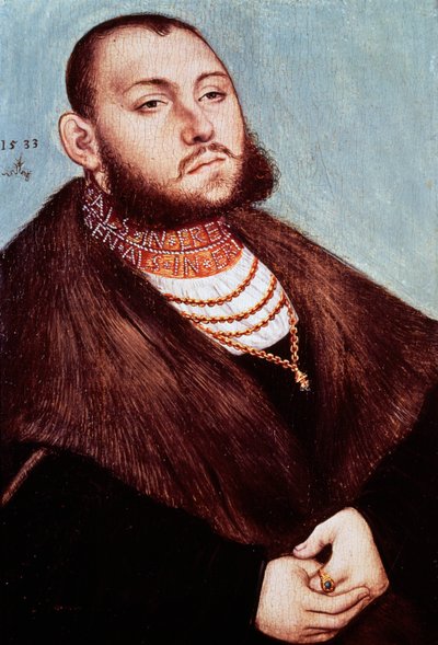 Portret van Frederik van Saksen door Lucas the Elder Cranach