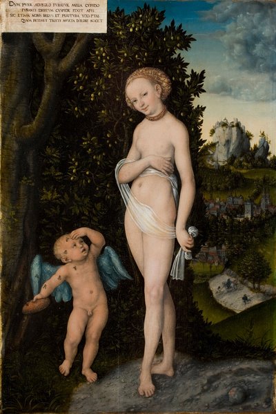 Venus met Cupido die Honing Steelt door Lucas the Elder Cranach