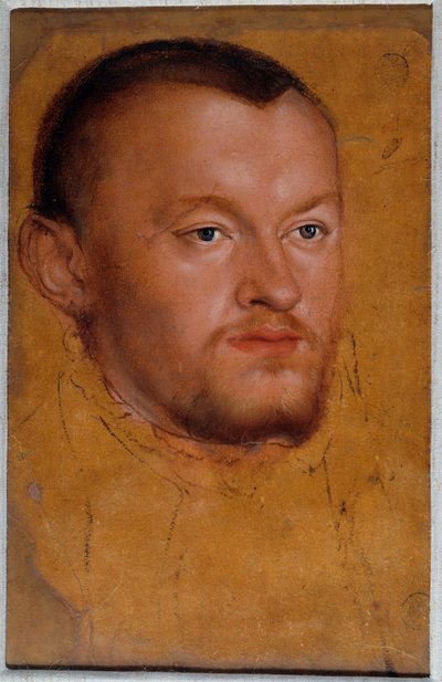 Portret van hertog Augustus van Saksen. Augustus I van Saksen, bekend als de Vrome door Lucas the Younger Cranach