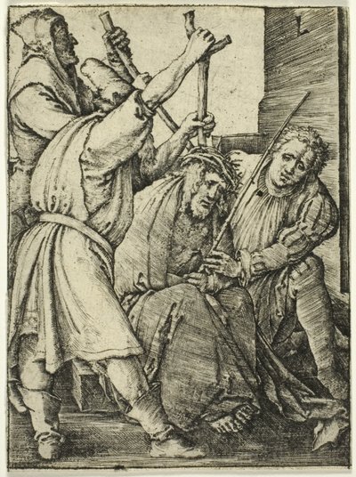 Christus gekroond met doornen door Lucas van Leyden