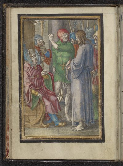Christus voor Annas door Lucas van Leyden