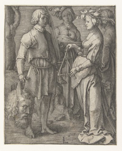 De triomf van David door Lucas van Leyden