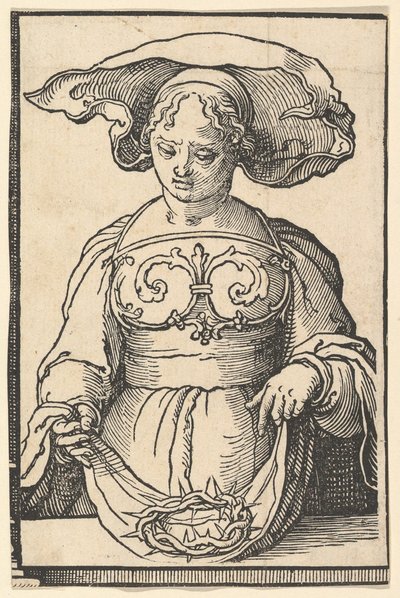 Delphische Sibylle, uit de serie van Sibyllen, ca. 1530 door Lucas van Leyden