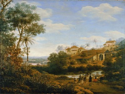 Franciscaner klooster van Igaraszo (olieverf op doek) door Lucas van Leyden