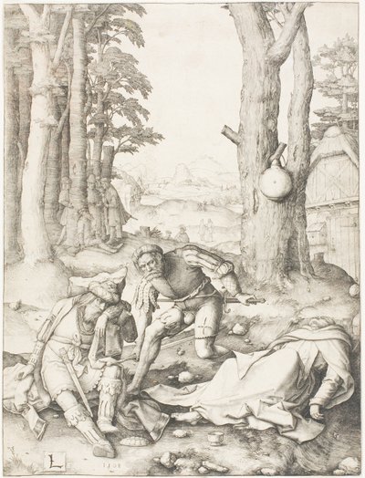 Mohammed en de Monnik Sergius door Lucas van Leyden