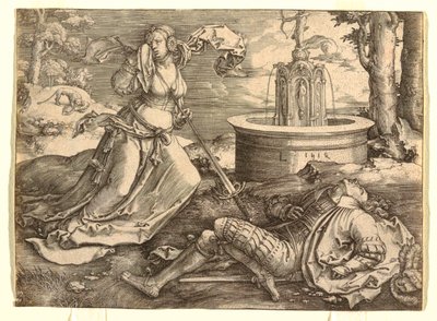 Pyramus en Thisbe door Lucas van Leyden