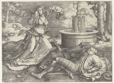 Pyramus en Thisbe door Lucas van Leyden