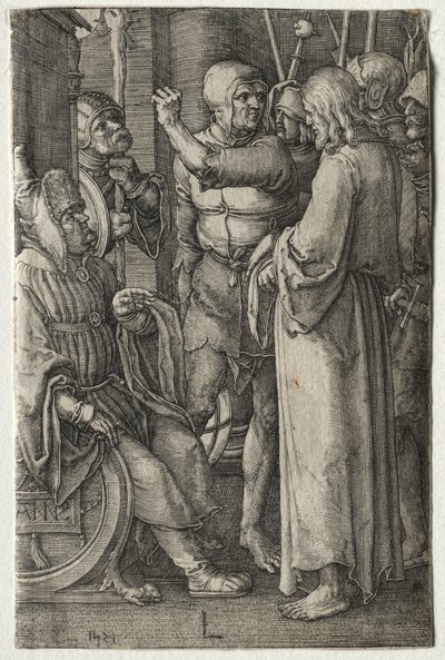 De Passie: Christus Voor de Hogepriester door Lucas van Leyden