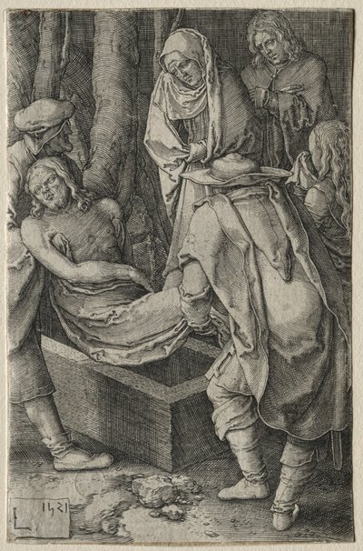 De Passie: De begrafenis van Christus, 1521 door Lucas van Leyden