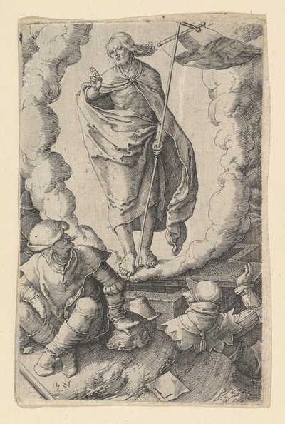 De opstanding, 1521 door Lucas van Leyden