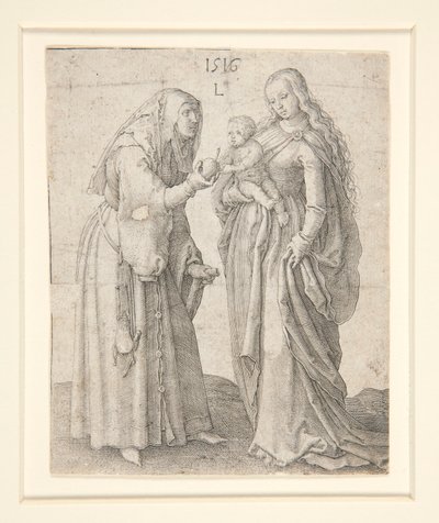 De Maagd met Kind en Sint Anna door Lucas van Leyden