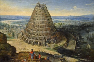 Frans:  La Tour de Babel De toren van Babel door Lucas van Valckenborch