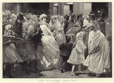 Na de pantomime (gravure) door Lucien Davis