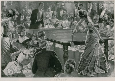 Ping-Pong (litho) door Lucien Davis