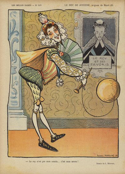Le Duc de Joyeuse, Illustratie voor Le Rire door Lucien Metivet