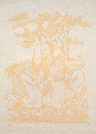 Illustratie 25: La Ronde, 1893 door Lucien Pissarro
