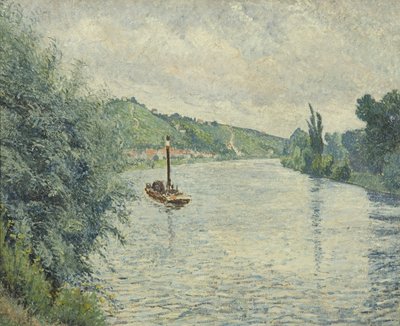 De schuit door Lucien Pissarro