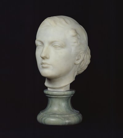 Hoofd van Jane Poupelet (1878-1932) 1897 door Lucien Schnegg