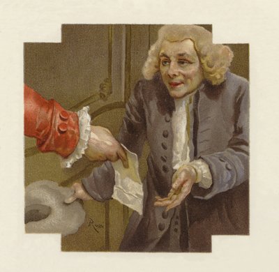Illustratie voor The School for Scandal door Lucius Rossi