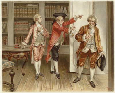 Illustratie voor The School for Scandal door Lucius Rossi