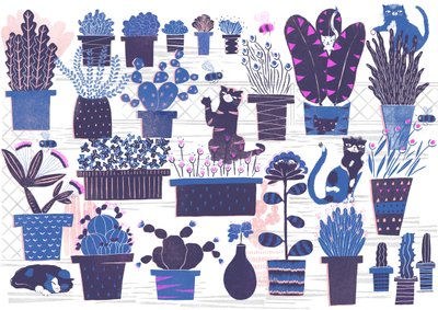 Cat Garden, 2015 (digital) door Lucy Banaji